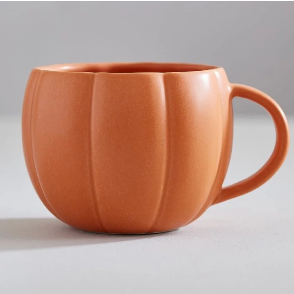 Pottery Barn Pumpkin Mug Stoneware NEW
